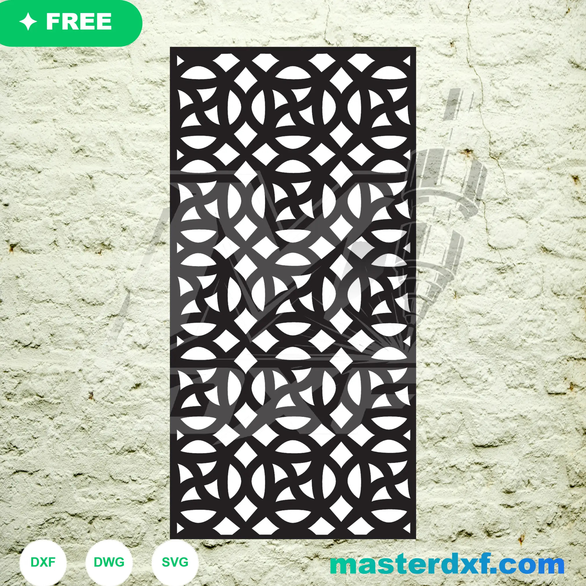 Interlocking Celtic Circle Lattice Vector File for Decorative CNC Panels DXF File